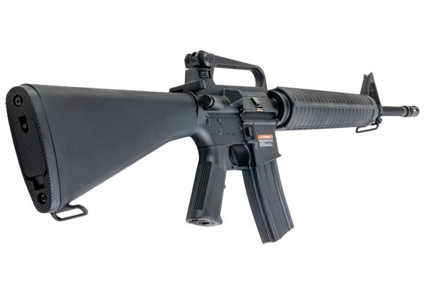 E&C COLT M16A2 エアソフト電動ライフル（EC321 QC 2.0(機械の)メカボックス搭載） - ブラック（Cybergun社ライセンス商品）-AIRSOFT GOGO エアガン・サバゲー用品通販