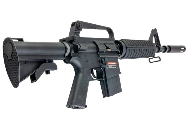 E&C COLT XM177E2 エアソフト電動ライフル（EC325 QC 2.0(機械の)メカボックス搭載） - ブラック（Cybergun社ライセンス商品）-AIRSOFT GOGO エアガン・サバゲー用品通販