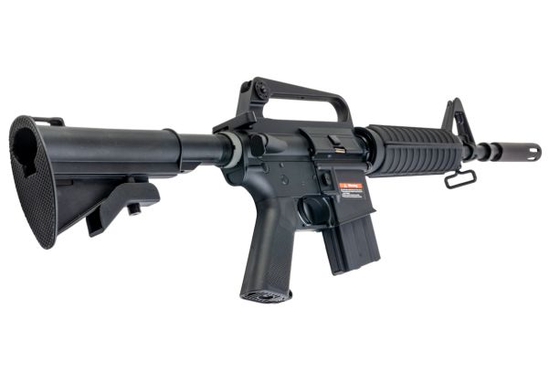 E&C COLT XM177E2 エアソフト電動ライフル（EC325 QC 2.0(機械の)メカボックス搭載） - ブラック（Cybergun社ライセンス商品）-AIRSOFT GOGO エアガン・サバゲー用品通販