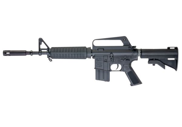 E&C COLT XM177E2 エアソフト電動ライフル（EC325 QC 2.0(機械の)メカボックス搭載） - ブラック（Cybergun社ライセンス商品）-AIRSOFT GOGO エアガン・サバゲー用品通販
