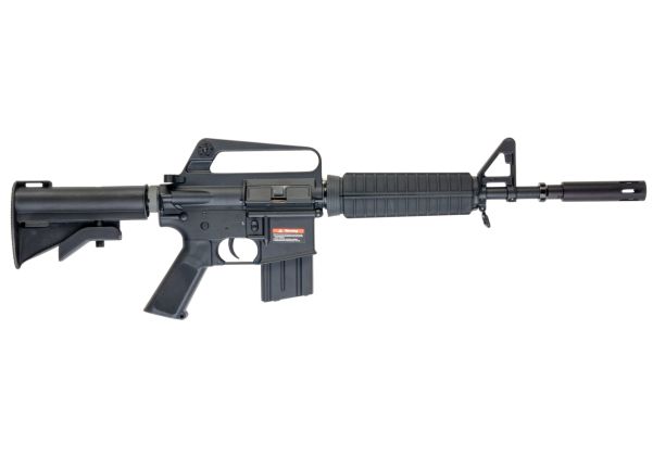 E&C COLT XM177E2 エアソフト電動ライフル（EC325 QC 2.0(機械の)メカボックス搭載） - ブラック（Cybergun社ライセンス商品）-AIRSOFT GOGO エアガン・サバゲー用品通販