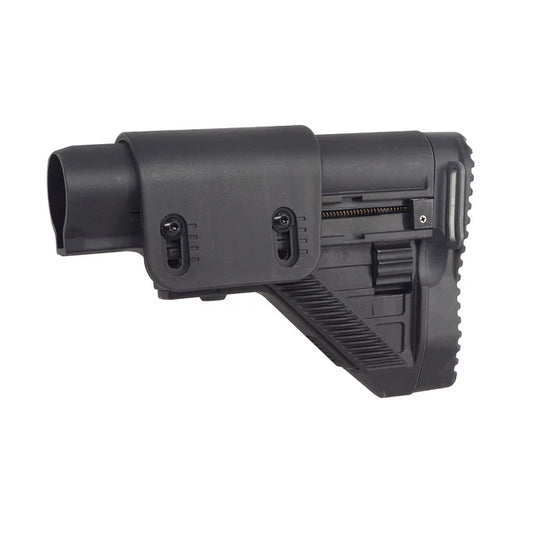 E&C G28 スタイル リトラクタブル ストック (G28 AEG エアソフトガン用、EC-MP219) - ブラック-AIRSOFT GOGO エアガン・サバゲー用品通販