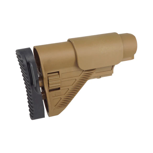 E&C G28 スタイル リトラクタブル ストック (G28 AEG エアソフトガン用、EC-MP219) - ダークアース-AIRSOFT GOGO エアガン・サバゲー用品通販
