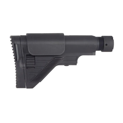 E&C G28スタイル 伸縮式ストック（チューブ付き）G28 AEGエアソフトガン用（EC-MP1044) - ブラック-AIRSOFT GOGO エアガン・サバゲー用品通販