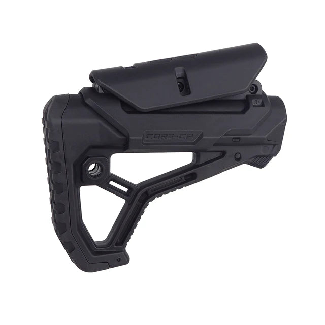 E&C GL-CORE CPスタイル AR/M4エアソフトガン用リトラクタブルストック (EC-MP185) - ブラック-AIRSOFT GOGO エアガン・サバゲー用品通販