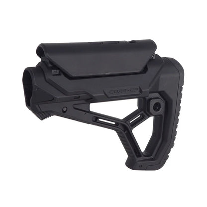 E&C GL-CORE CPスタイル AR/M4エアソフトガン用リトラクタブルストック (EC-MP185) - ブラック-AIRSOFT GOGO エアガン・サバゲー用品通販