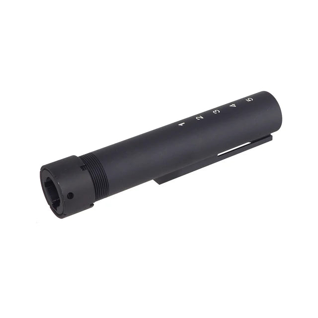E&C HK417スタイル 伸縮式ストック（チューブ付き） HK417 AEGエアソフトガン用（EC-MP1043-A ) - ブラック-AIRSOFT GOGO エアガン・サバゲー用品通販