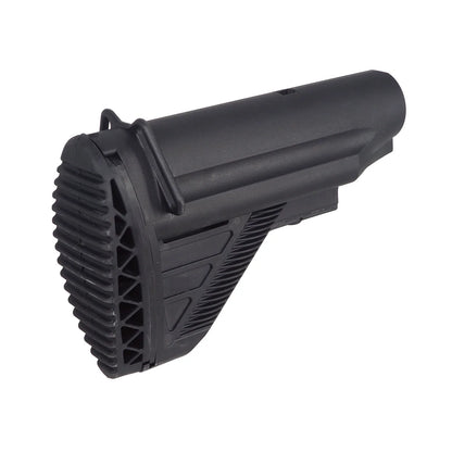 E&C HK417スタイル 伸縮式ストック（チューブ付き） HK417 AEGエアソフトガン用（EC-MP1043-A) - ブラック-AIRSOFT GOGO エアガン・サバゲー用品通販