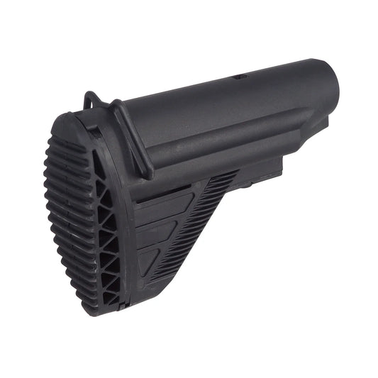 E&C HK417スタイル 伸縮式ストック（チューブ付き） HK417 AEGエアソフトガン用（EC-MP1043-A) - ブラック-AIRSOFT GOGO エアガン・サバゲー用品通販