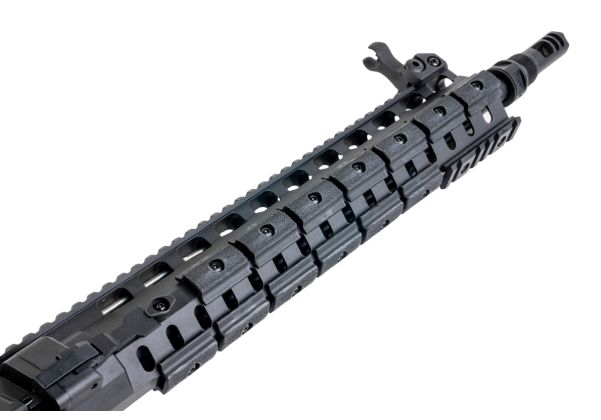 E&C LaRue SR25 OBR DMR エアソフト電動ライフル（EC909 QC 2.0(機械の)メカボックス搭載） - ブラック-AIRSOFT GOGO エアガン・サバゲー用品通販