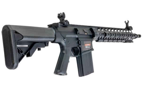 E&C LaRue SR25 OBR DMR エアソフト電動ライフル（EC909 QC 2.0(機械の)メカボックス搭載） - ブラック-AIRSOFT GOGO エアガン・サバゲー用品通販
