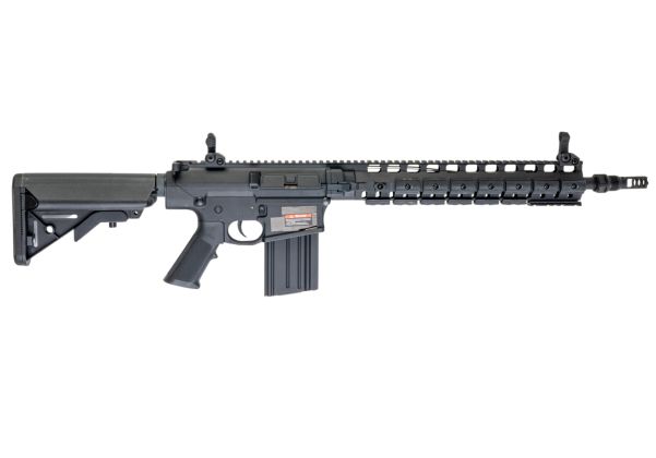 E&C LaRue SR25 OBR DMR エアソフト電動ライフル（EC909 QC 2.0(機械の)メカボックス搭載） - ブラック-AIRSOFT GOGO エアガン・サバゲー用品通販