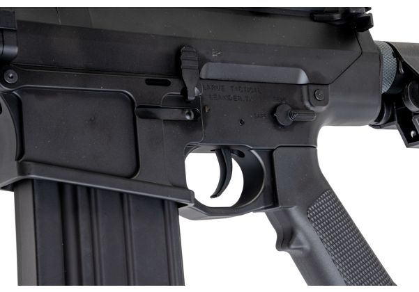 E&C LaRue SR25 OBR DMR エアソフト電動ライフル（EC909 QC 2.0(機械の)メカボックス搭載） - ブラック-AIRSOFT GOGO エアガン・サバゲー用品通販