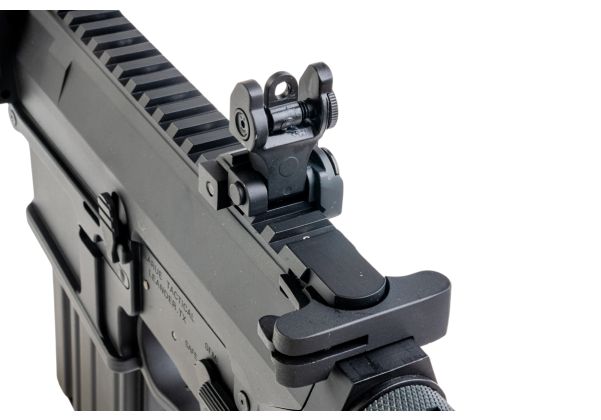 E&C LaRue SR25 OBR DMR エアソフト電動ライフル（EC909 QC 2.0(機械の)メカボックス搭載） - ブラック-AIRSOFT GOGO エアガン・サバゲー用品通販
