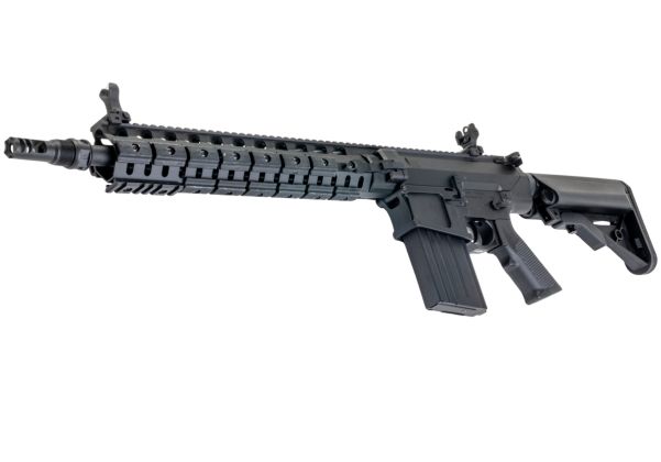 E&C LaRue SR25 OBR DMR エアソフト電動ライフル（EC909 QC 2.0(機械の)メカボックス搭載） - ブラック-AIRSOFT GOGO エアガン・サバゲー用品通販