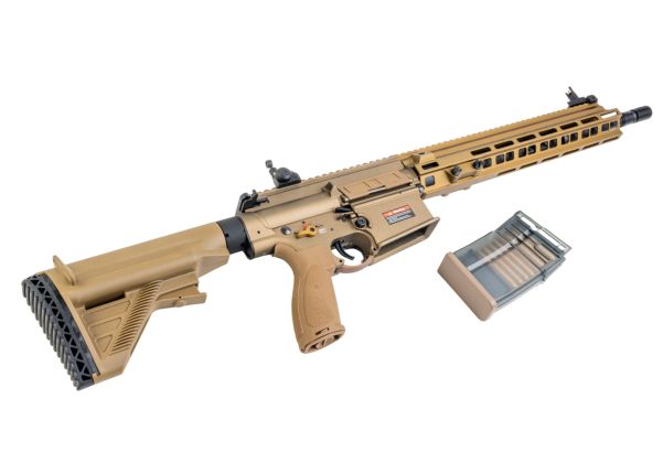 E&C M110A1 エアソフト電動ライフル（EC203 QC 2.0(機械の)メカボックス搭載） - タン-AIRSOFT GOGO エアガン・サバゲー用品通販