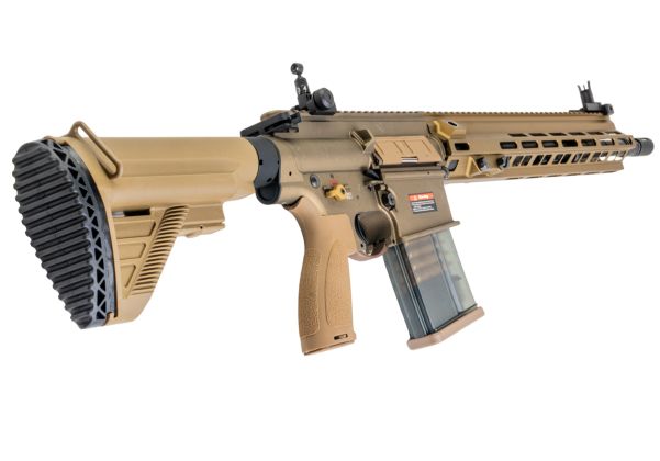 E&C M110A1 エアソフト電動ライフル（EC203 QC 2.0(機械の)メカボックス搭載） - タン-AIRSOFT GOGO エアガン・サバゲー用品通販