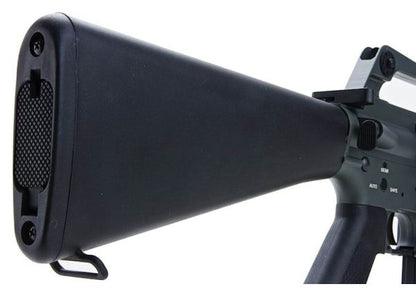 E&C M16A1 エアソフト電動ライフル（M203ガスグレネードランチャー付き）EC703（QD 1.5(機械の)メカボックス、ブランクマーキング） - ブラック-AIRSOFT GOGO エアガン・サバゲー用品通販