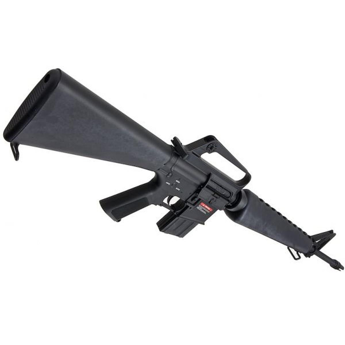 E&C M16VN エアソフト AEG ライフル EC319 (QD 1.5 ギアボックス、ブランクマーキング) - ブラック-AIRSOFT GOGO エアガン・サバゲー用品通販