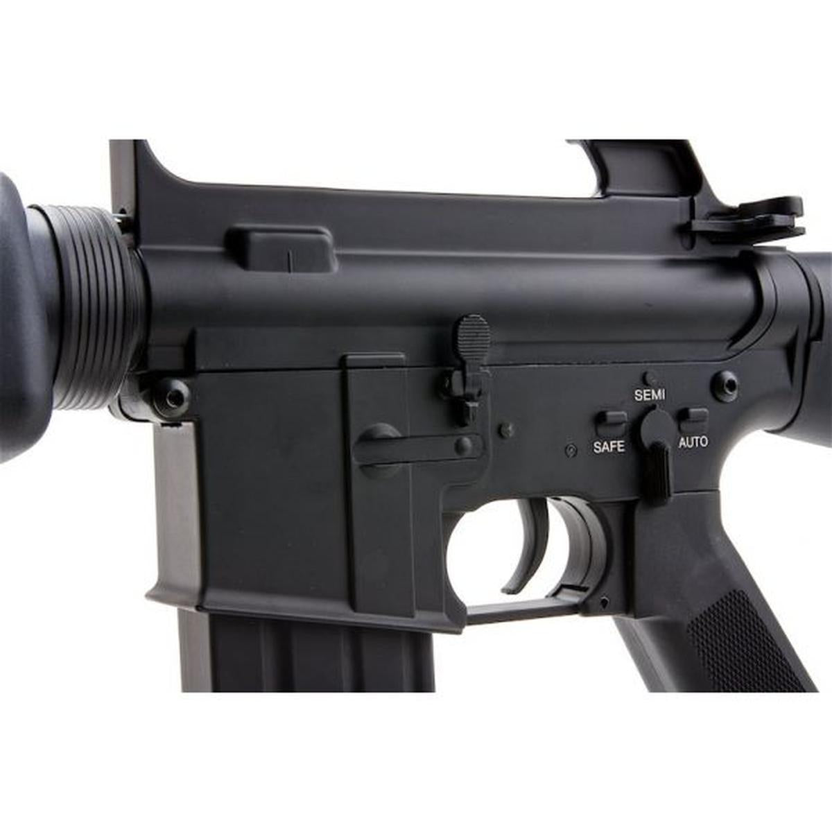 E&C M16VN エアソフト AEG ライフル EC319 (QD 1.5 ギアボックス、ブランクマーキング) - ブラック-AIRSOFT GOGO エアガン・サバゲー用品通販