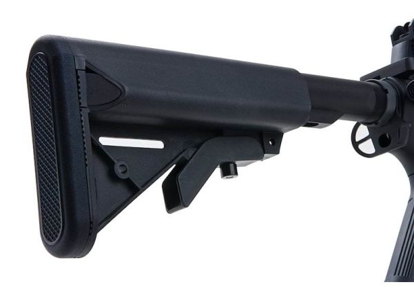 E&C M4 RIS エアソフト電動ライフル（M203ガスグレネードランチャー付き）EC707（QD 1.5(機械の)メカボックス、ブランクマーキング） - ブラック-AIRSOFT GOGO エアガン・サバゲー用品通販