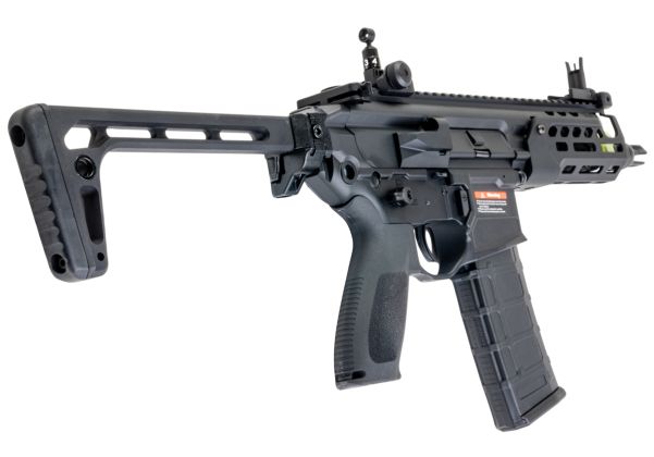 E&C MCX ラトラー エアソフト電動ガン（5.6インチ） - ブラック-AIRSOFT GOGO エアガン・サバゲー用品通販