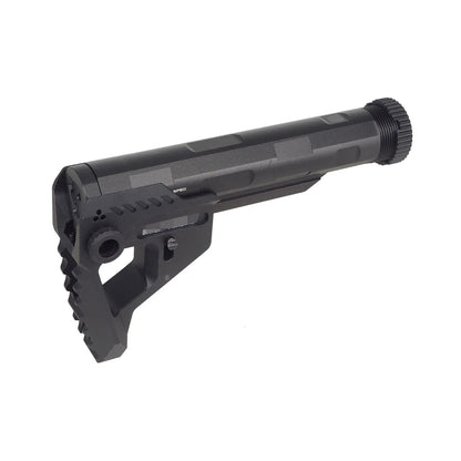 E&C ピットスタイル PDW ストックセット AR / M4 AEG エアソフトガン用 (EC-MP220) - ブラック-AIRSOFT GOGO エアガン・サバゲー用品通販