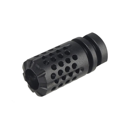 E&C Synergy Mini Compスタイル フラッシュハイダー 14mm用 (EC-MP239) - ブラック-AIRSOFT GOGO エアガン・サバゲー用品通販