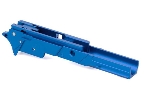 EDGE Hi Capa 5.1 カスタム 'STRAT' 3.9インチフレーム - アルミニウム / アルミ、ブルー-AIRSOFT GOGO エアガン・サバゲー用品通販