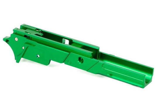 EDGE Hi Capa 5.1 カスタム 'STRAT' 3.9インチフレーム - アルミニウム / アルミ、グリーン-AIRSOFT GOGO エアガン・サバゲー用品通販