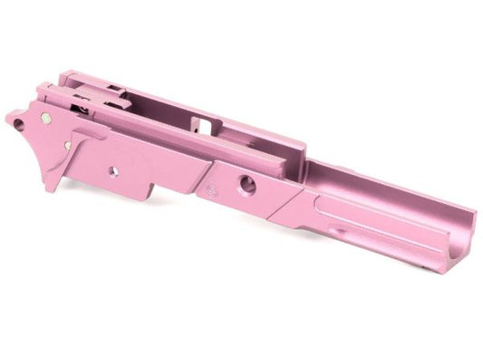 EDGE Hi Capa 5.1 カスタム 'STRAT' 3.9インチフレーム - アルミニウム / アルミ、ピンク-AIRSOFT GOGO エアガン・サバゲー用品通販