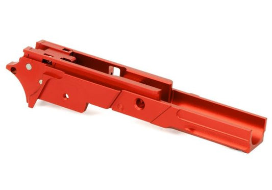 EDGE Hi Capa 5.1 カスタム 'STRAT' 3.9インチフレーム - アルミニウム / アルミ、レッド-AIRSOFT GOGO エアガン・サバゲー用品通販