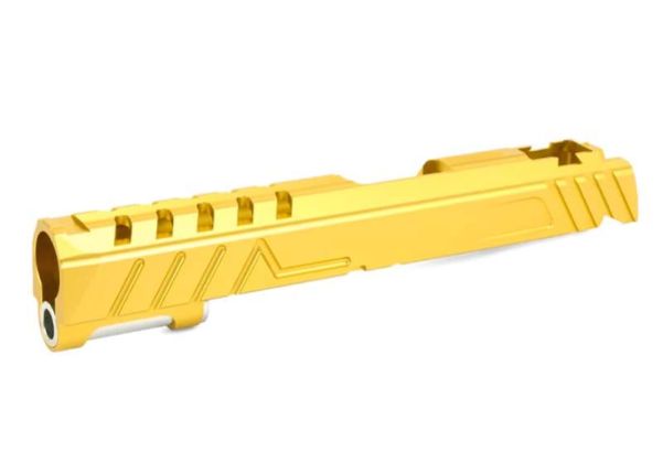 EDGE Tokyo Marui HI-CAPA 5.1 GBB エアソフト GBBスライド (カスタム 'DIVA'、アルミニウム / アルミ) - 金(きん)-AIRSOFT GOGO エアガン・サバゲー用品通販