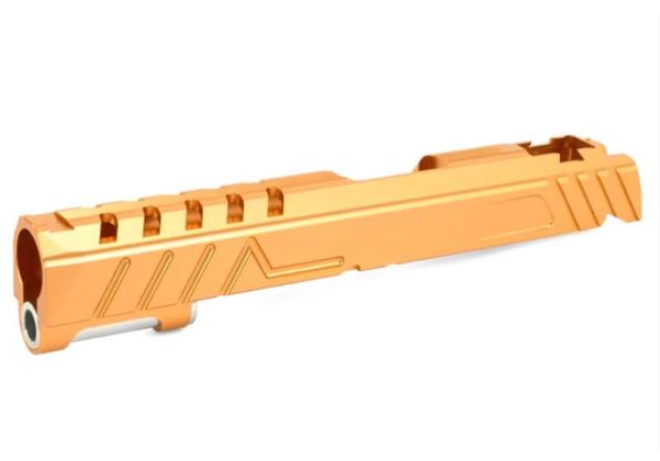 EDGE Tokyo Marui HI-CAPA 5.1 GBB エアソフト GBBスライド (カスタム 'DIVA'、アルミニウム / アルミ) - オレンジ-AIRSOFT GOGO エアガン・サバゲー用品通販