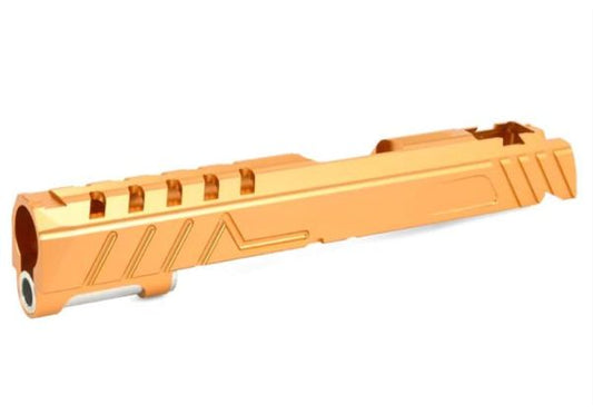 EDGE Tokyo Marui HI-CAPA 5.1 GBB エアソフト GBBスライド (カスタム 'DIVA'、アルミニウム / アルミ) - オレンジ-AIRSOFT GOGO エアガン・サバゲー用品通販