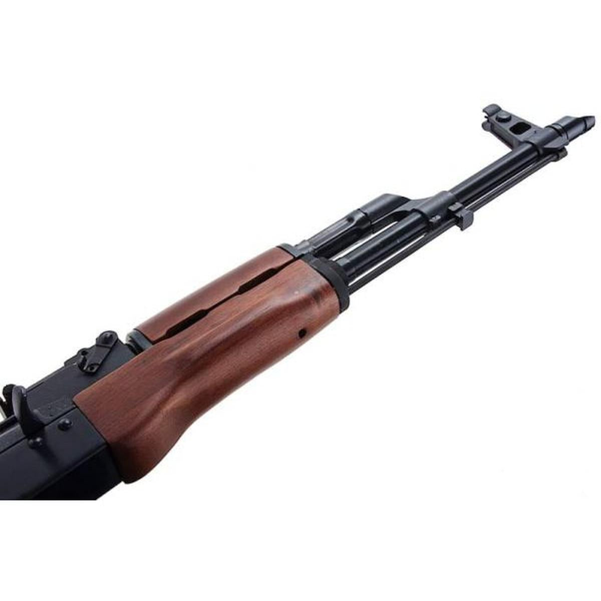 E&L AKM エアソフト AEG ライフル (リアルウッド) - ブラック (EL-A101S)-AIRSOFT GOGO エアガン・サバゲー用品通販