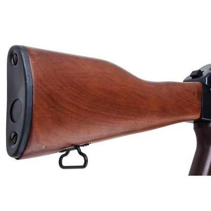 E&L AKM エアソフト AEG ライフル (リアルウッド) - ブラック (EL-A101S)-AIRSOFT GOGO エアガン・サバゲー用品通販