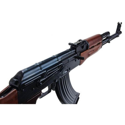 E&L AKM エアソフト AEG ライフル (リアルウッド) - ブラック (EL-A101S)-AIRSOFT GOGO エアガン・サバゲー用品通販
