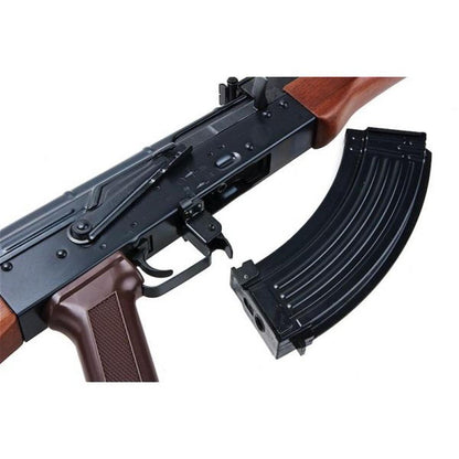 E&L AKM エアソフト AEG ライフル (リアルウッド) - ブラック (EL-A101S)-AIRSOFT GOGO エアガン・サバゲー用品通販