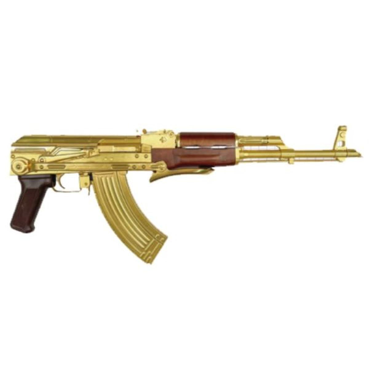 E&L AKMS 24K ゴールドメッキ AEG エアソフト ライフル (10 周年記念限定版)-AIRSOFT GOGO エアガン・サバゲー用品通販