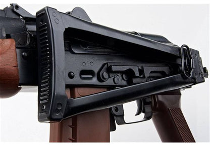 E&L AKMS エアソフト電動ライフル（リアルウッド製） - ブラック（EL-A113S）-AIRSOFT GOGO エアガン・サバゲー用品通販