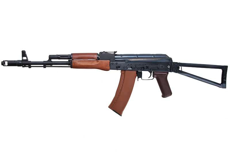 E&L AKS-74N エアソフト電動ライフル（リアルウッド製） - ブラック（EL-A105S）-AIRSOFT GOGO エアガン・サバゲー用品通販