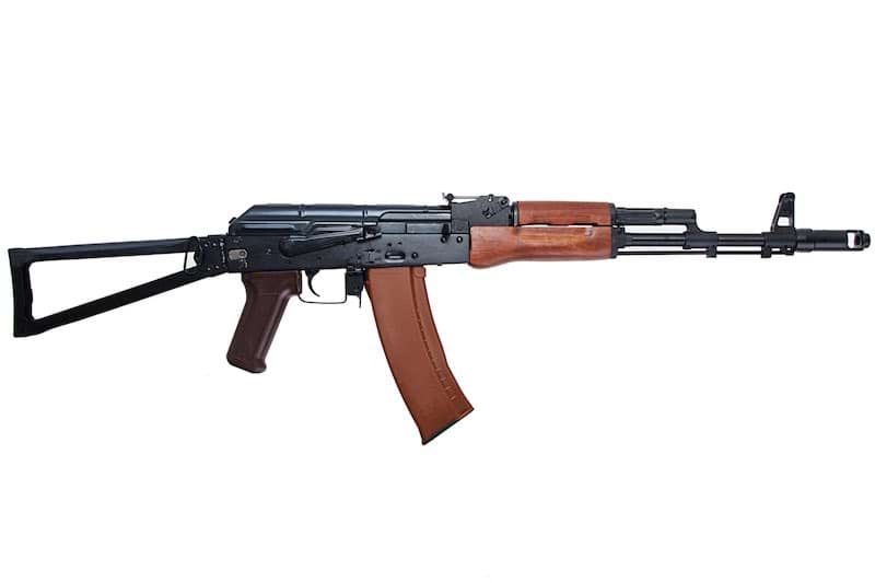 E&L AKS-74N エアソフト電動ライフル（リアルウッド製） - ブラック（EL-A105S）-AIRSOFT GOGO エアガン・サバゲー用品通販