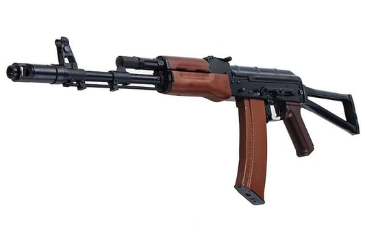 E&L AKS-74N エアソフト電動ライフル（リアルウッド製） - ブラック（EL-A105S）-AIRSOFT GOGO エアガン・サバゲー用品通販