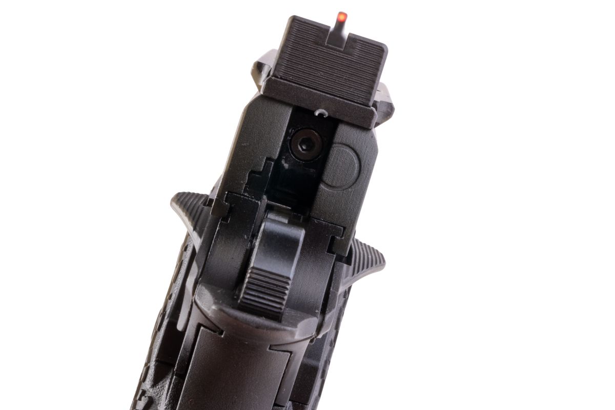 EMG 6mm Pro Shop Staccato C2 2011 コンペンセイター付きガス式エアソフトピストル - BK (R612-4) (Army X T8 アップグレード版)-AIRSOFT GOGO エアガン・サバゲー用品通販