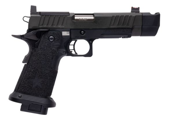 EMG 6mm Pro Shop Staccato P w/ Comp SOC GBBピストル（ハンドメイドスティップリンググリップ付き） - BK（Army Armament製）-AIRSOFT GOGO エアガン・サバゲー用品通販