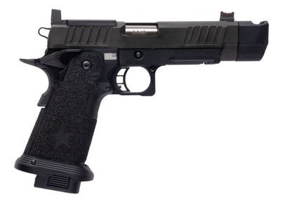 EMG 6mm Pro Shop Staccato P w/ Comp SOC GBBピストル（ハンドメイドスティップリンググリップ付き） - BK（Army Armament製）-AIRSOFT GOGO エアガン・サバゲー用品通販