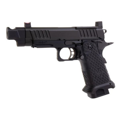 EMG 6MM プロショップ スタッカート C2 2011 コンペンセイター付きガスエアソフトピストル - BK (R612-4) (ARMY X T8 アップグレード)-AIRSOFT GOGO エアガン・サバゲー用品通販