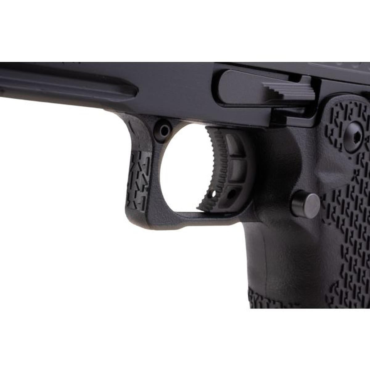 EMG 6MM プロショップ スタッカート C2 2011 コンペンセイター付きガスエアソフトピストル - BK (R612-4) (ARMY X T8 アップグレード)-AIRSOFT GOGO エアガン・サバゲー用品通販