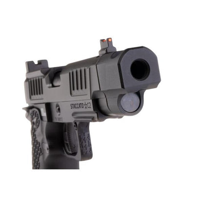EMG 6MM プロショップ スタッカート C2 2011 コンペンセイター付きガスエアソフトピストル - BK (R612-4) (ARMY X T8 アップグレード)-AIRSOFT GOGO エアガン・サバゲー用品通販
